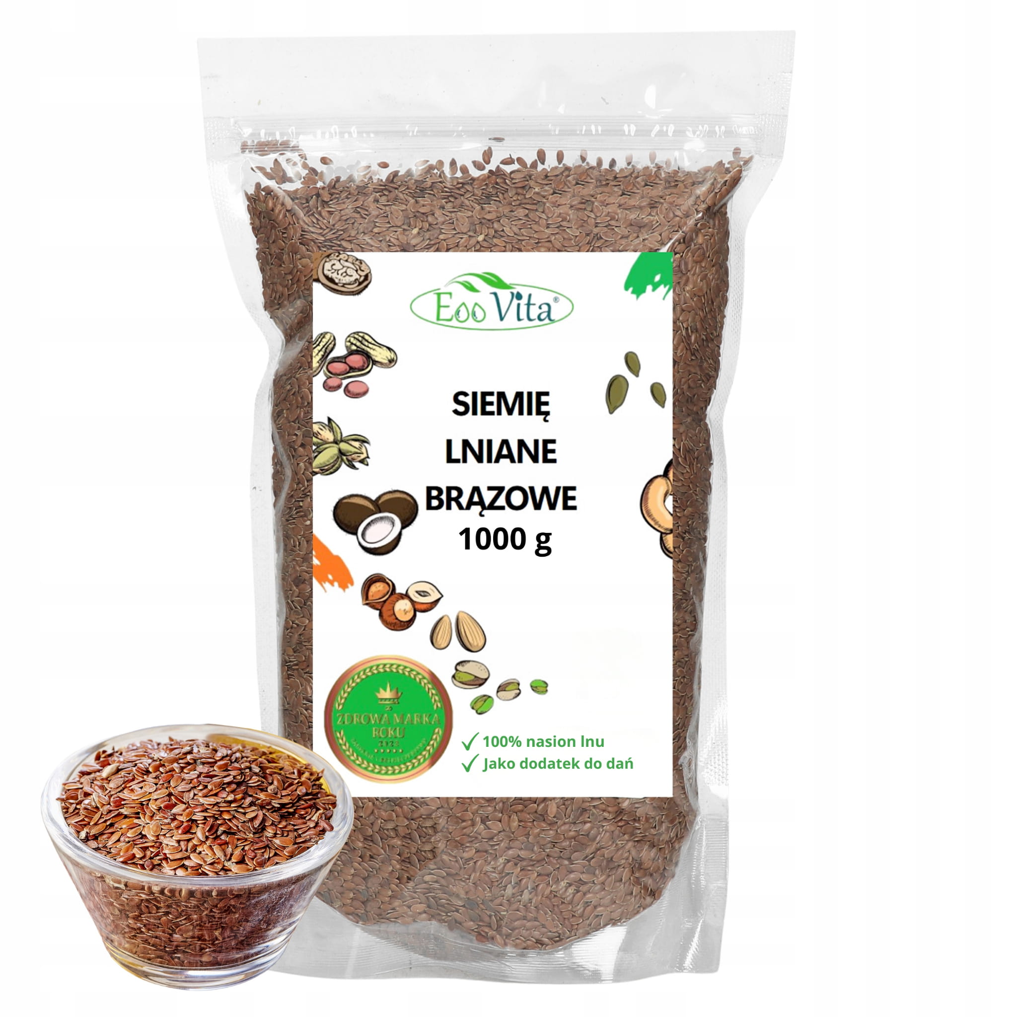 Siemię lniane brązowe 1000 g